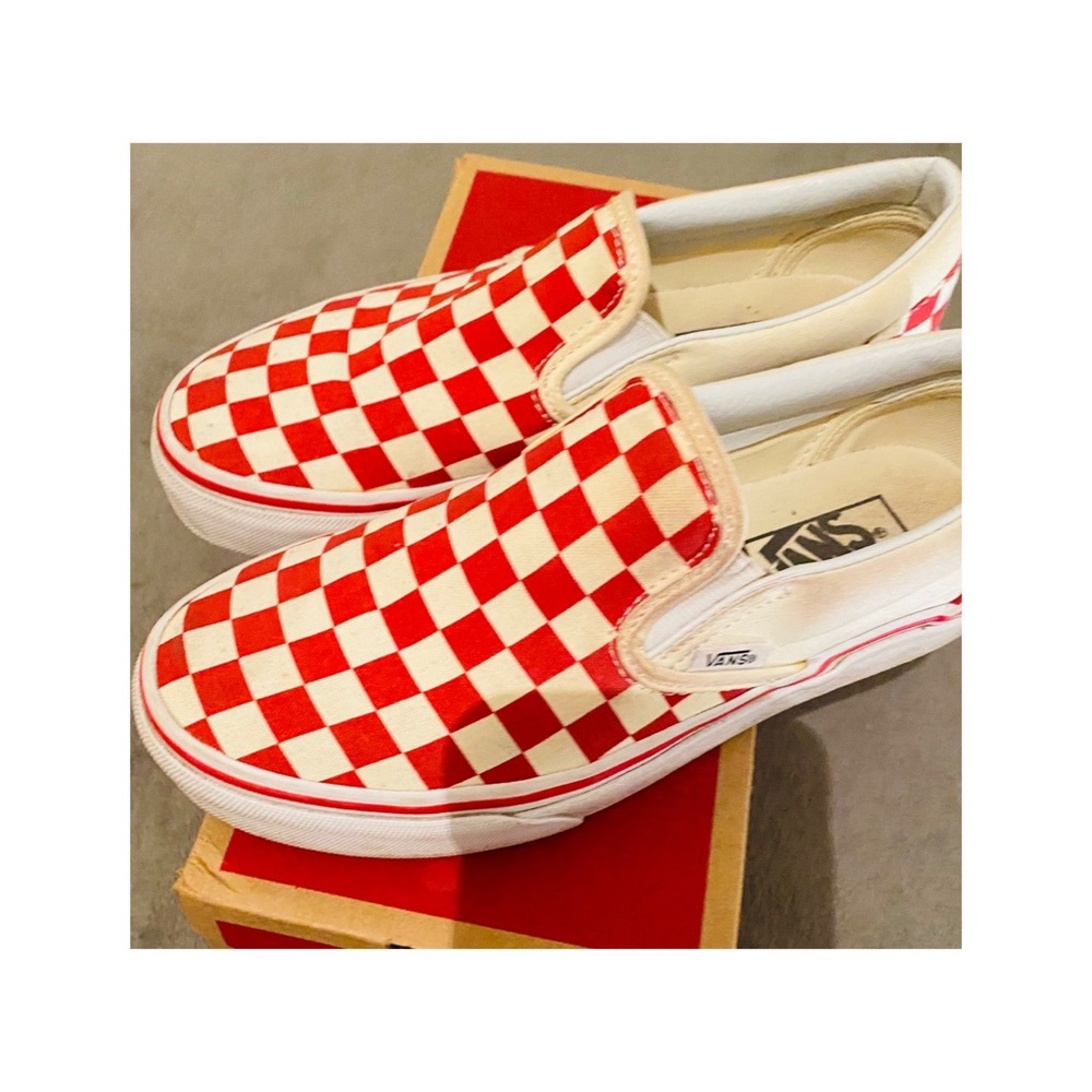 Red Checkerboard Vans
